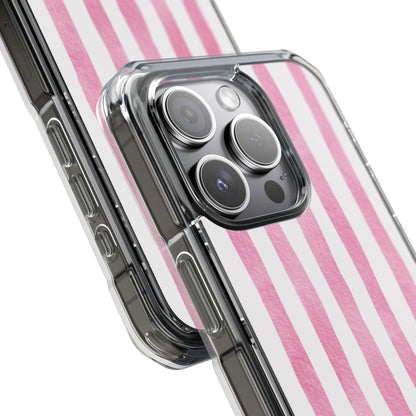 Pink Watercolor Stripes iPhone Case - Impact