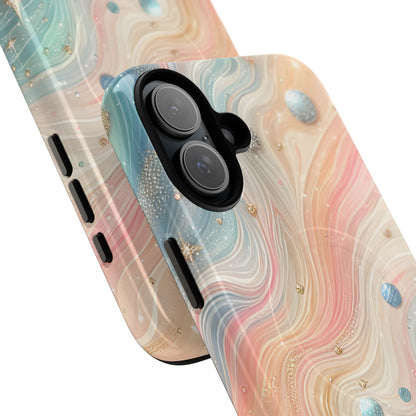 Iridescent Swirls iPhone 16 Plus Case - Tough+