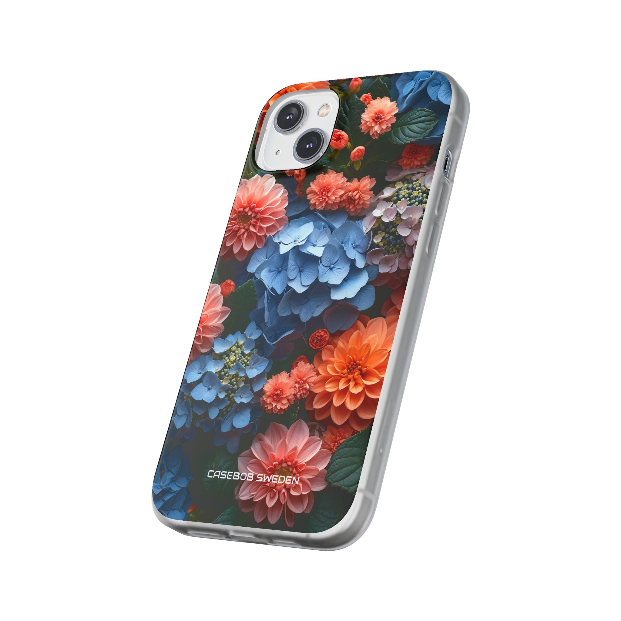 Blue Floral Bliss - Flexi iPhone 14 Phone Case