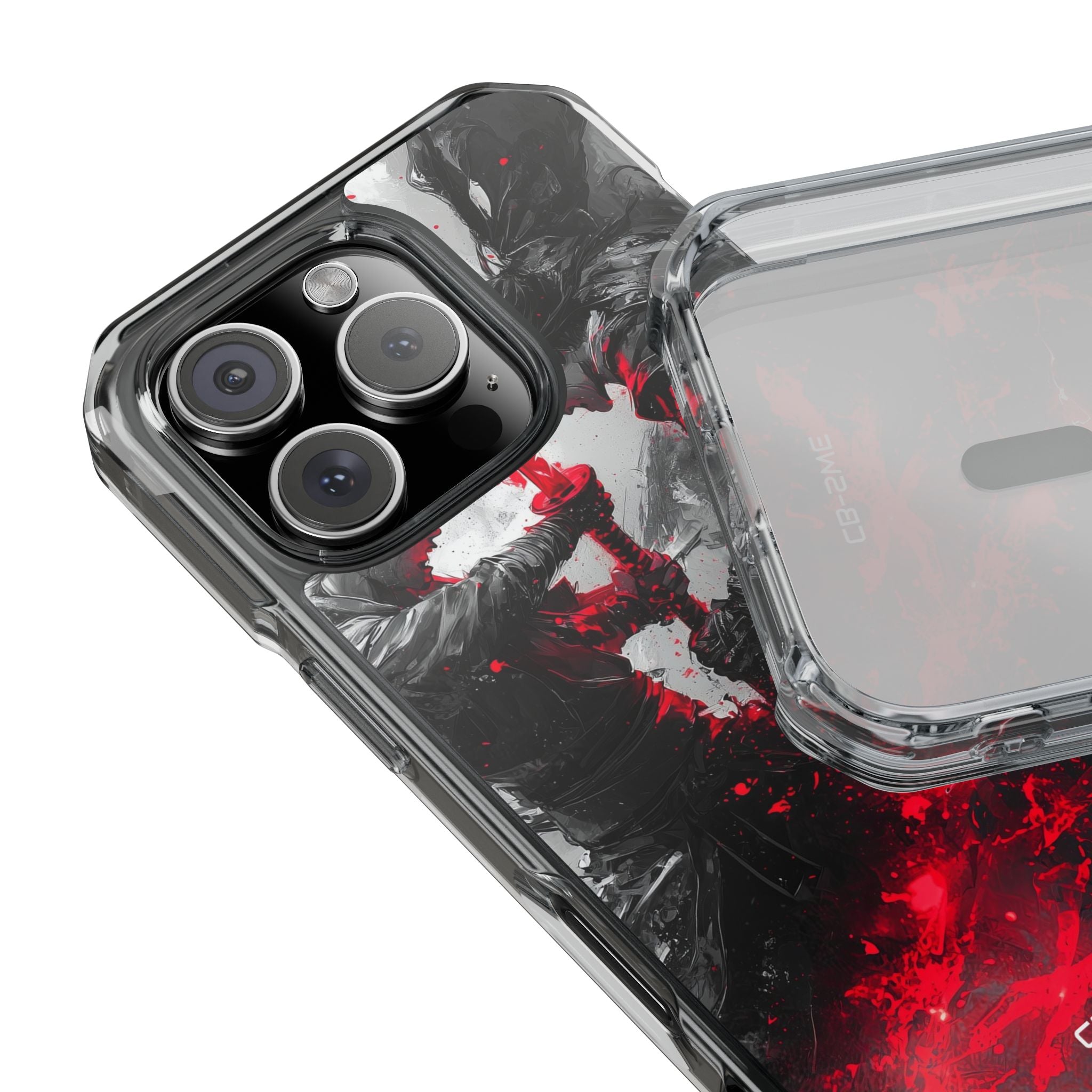 Crimson Blade Clash iPhone Case - Impact