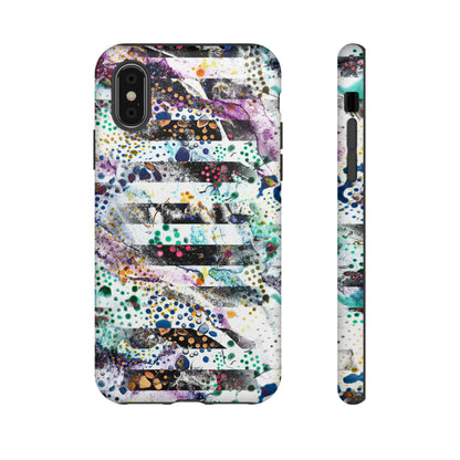 Abstract Green Purple - Protective Phone Case