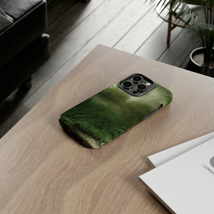 Foggy Green Landscape - Protective Phone Case