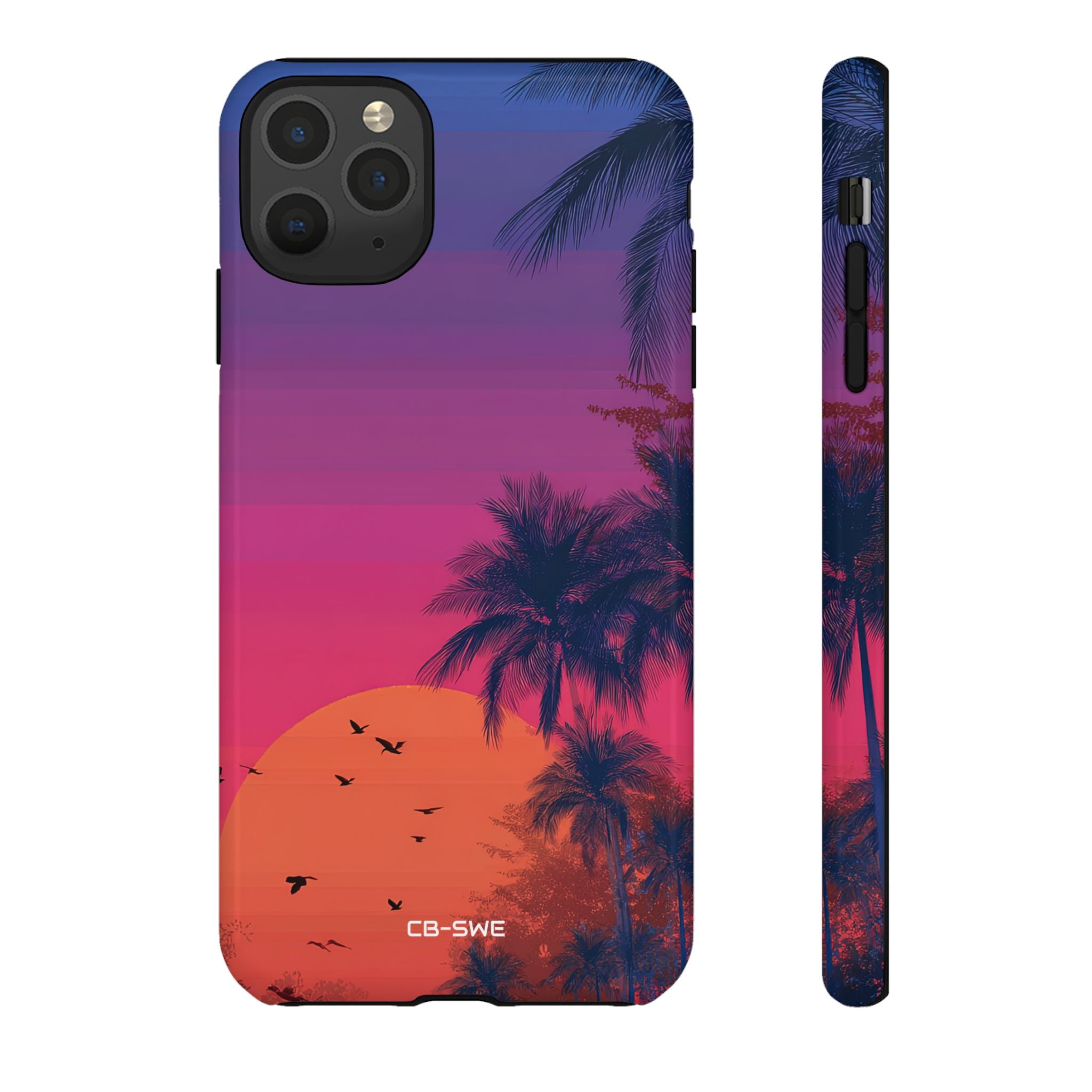 Tropical Sunset Silhouettes - iPhone Case