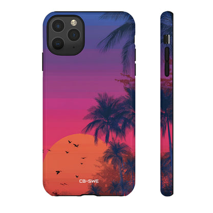 Tropical Sunset Silhouettes - iPhone Case