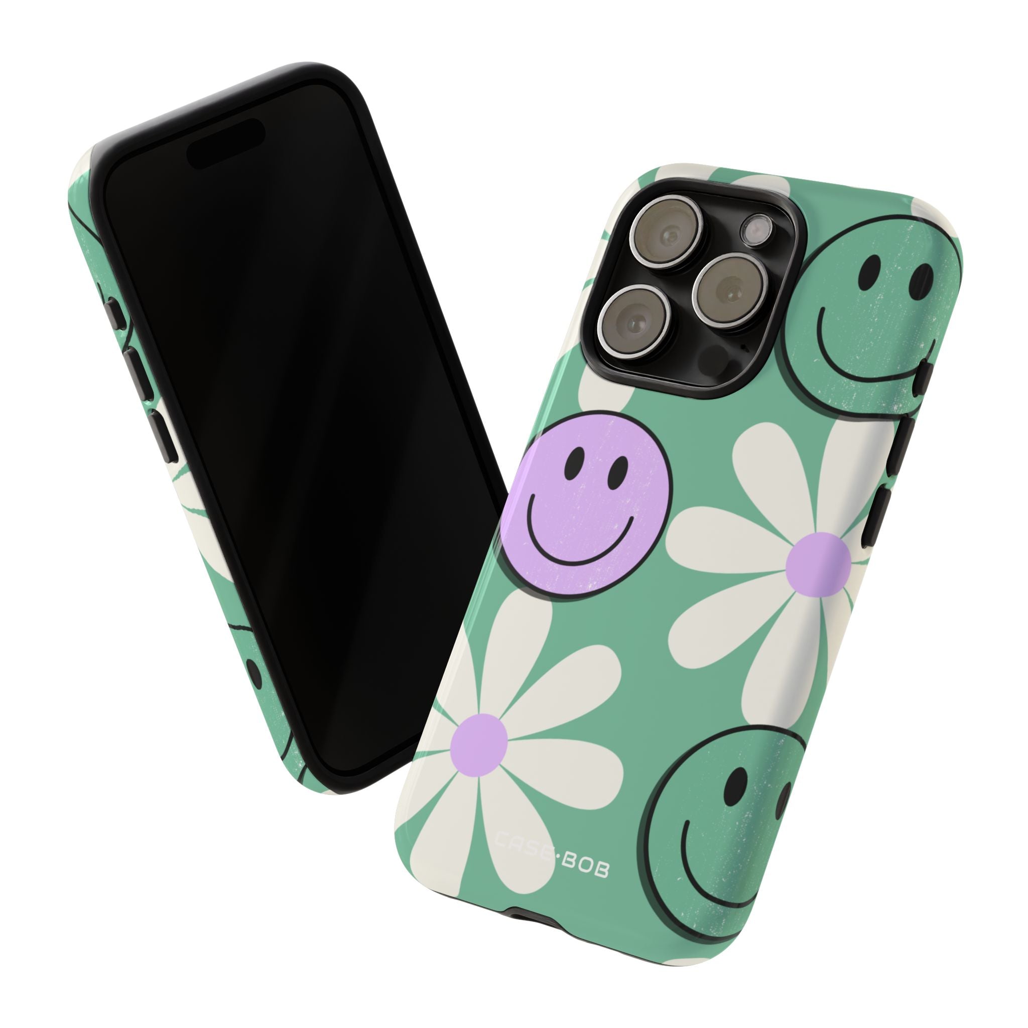 Smiley Daisy Glow iPhone 15 Pro Case - Tough