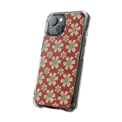 Retro Red Florals iPhone Case - Impact