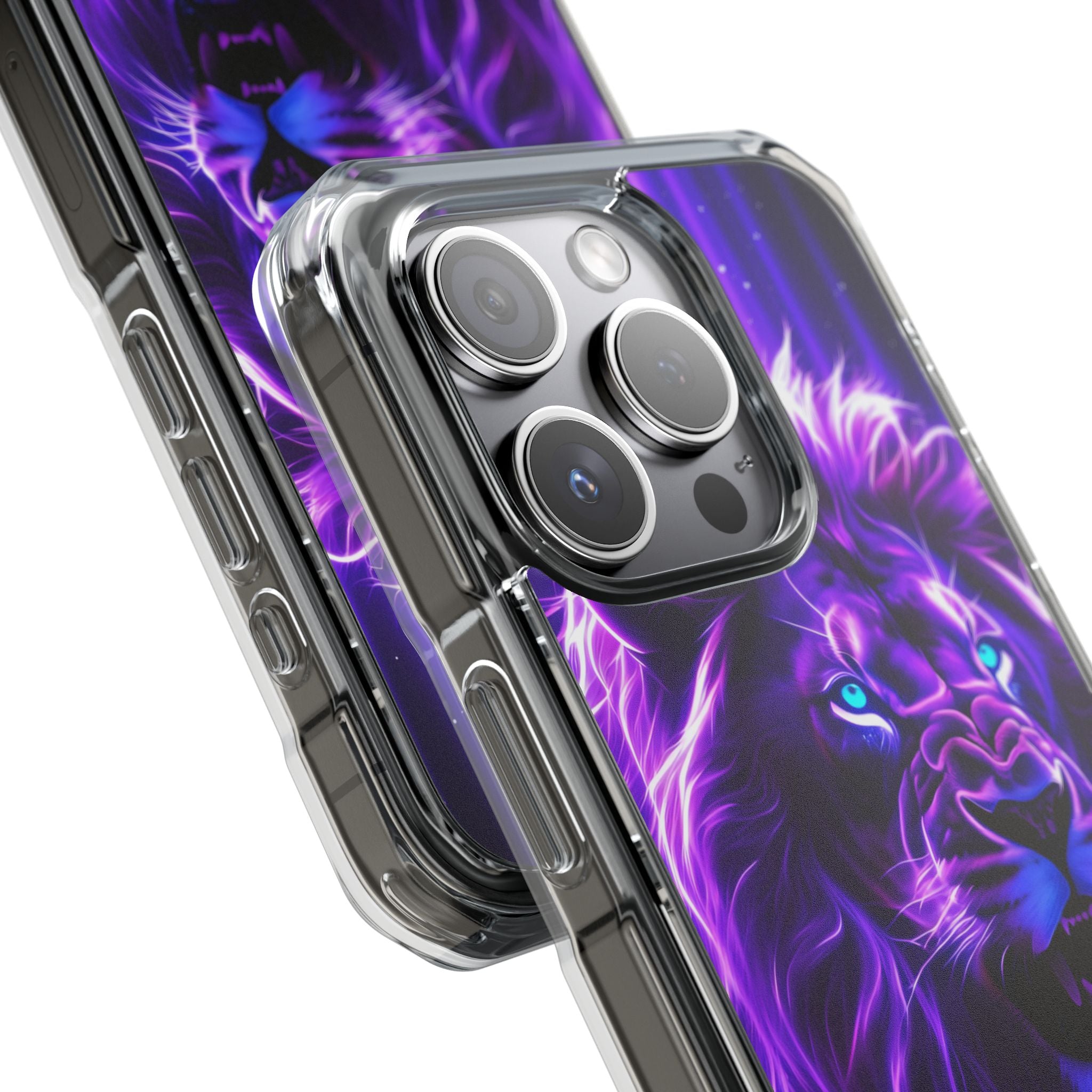 Neon Lion Majesty iPhone Case - Impact