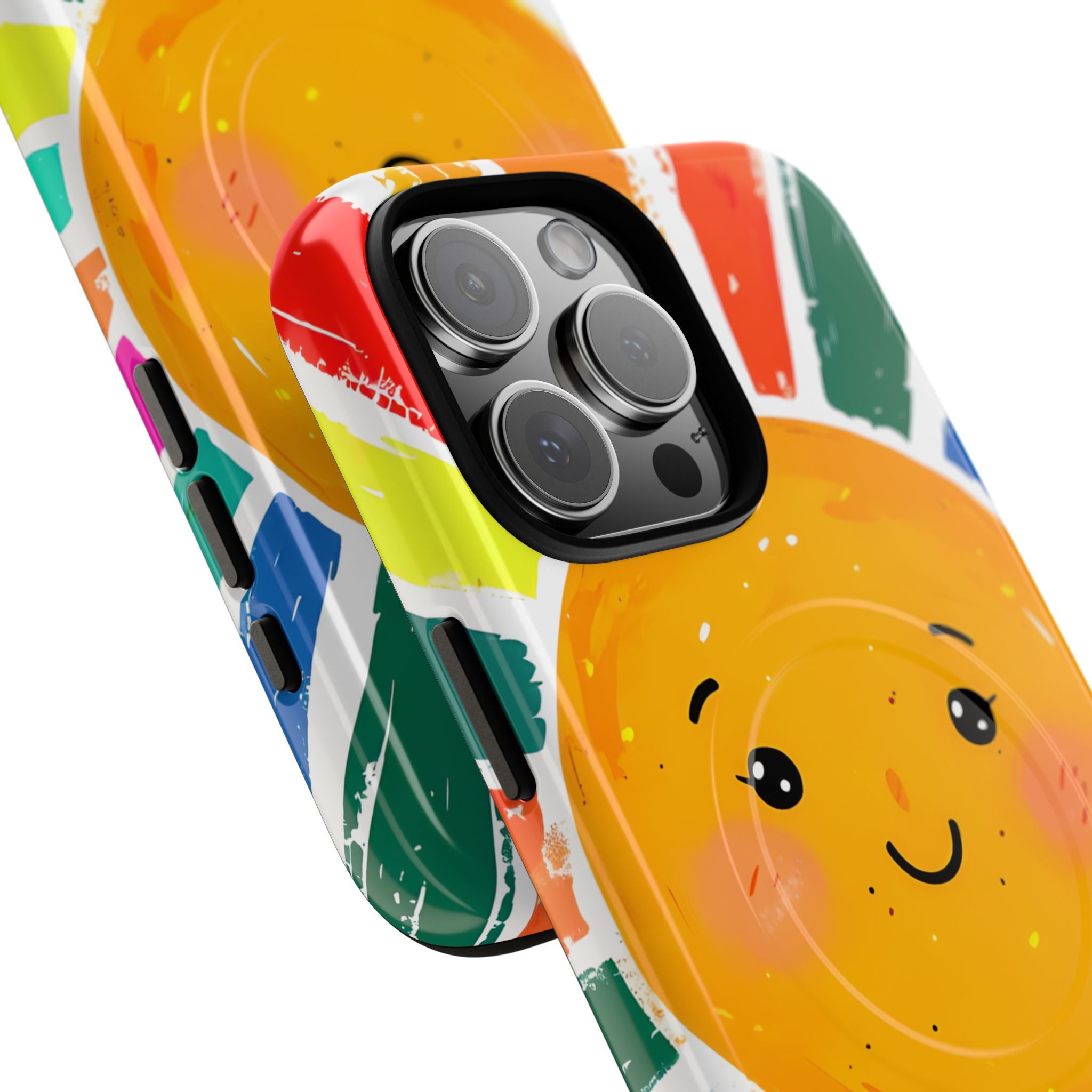 Cheerful Cartoon Sun Colorful Rays Illustration iPhone 16 - Tough+