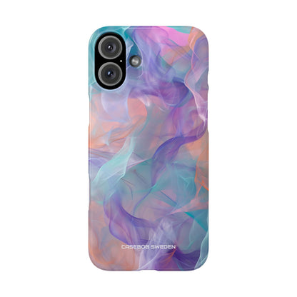 Dreamy Teal Flow - Slim iPhone 16 Phone Case