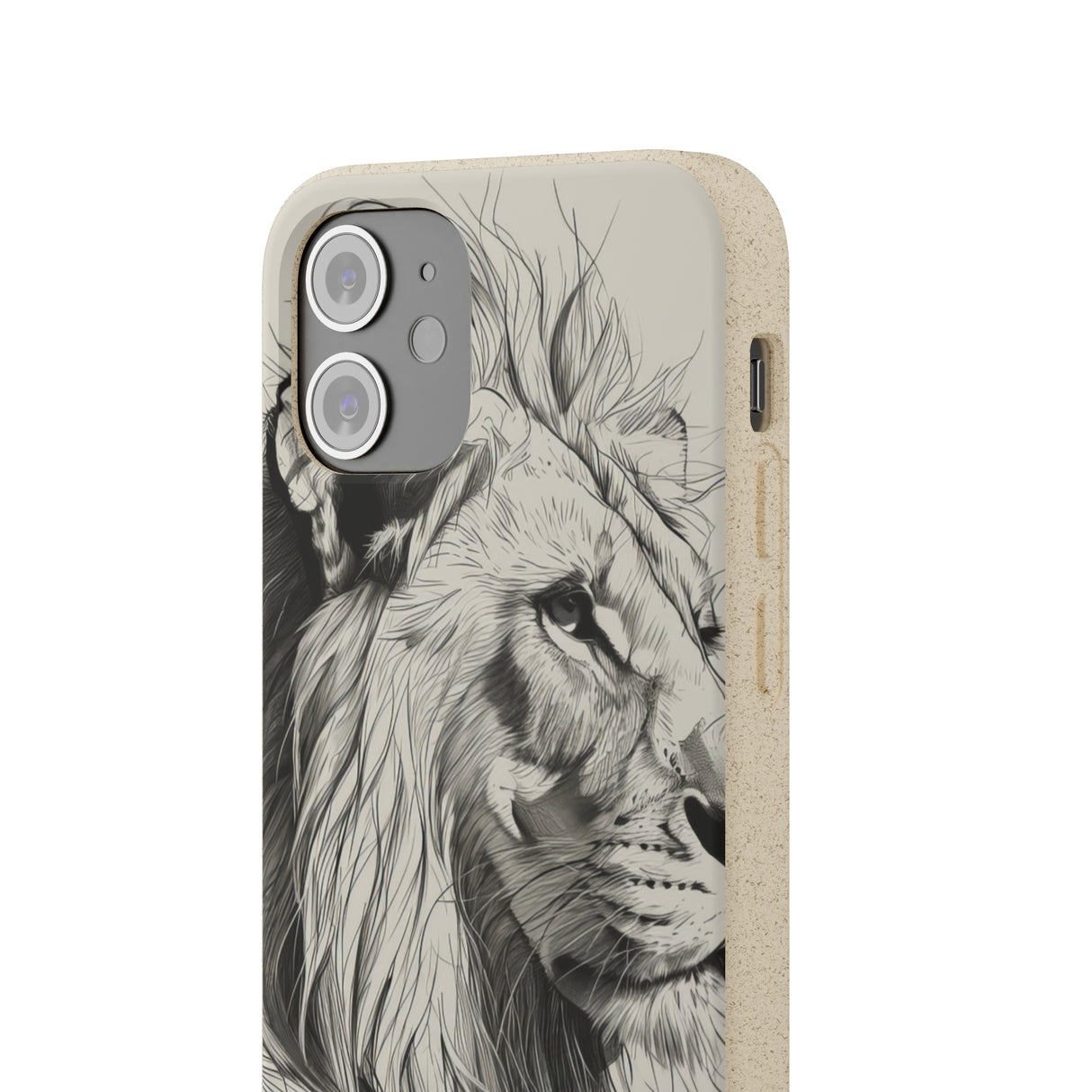 Majestic Linework Lion | Biodegradable Phone Case