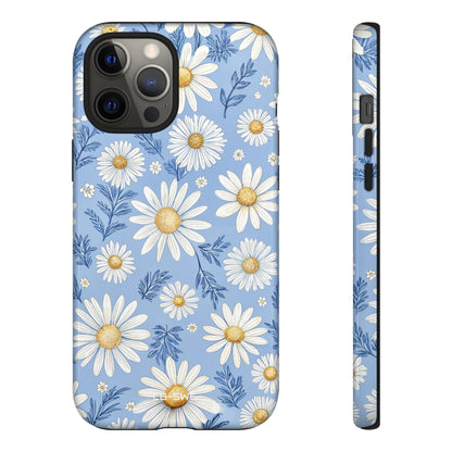Daisies On Blue - iPhone Case