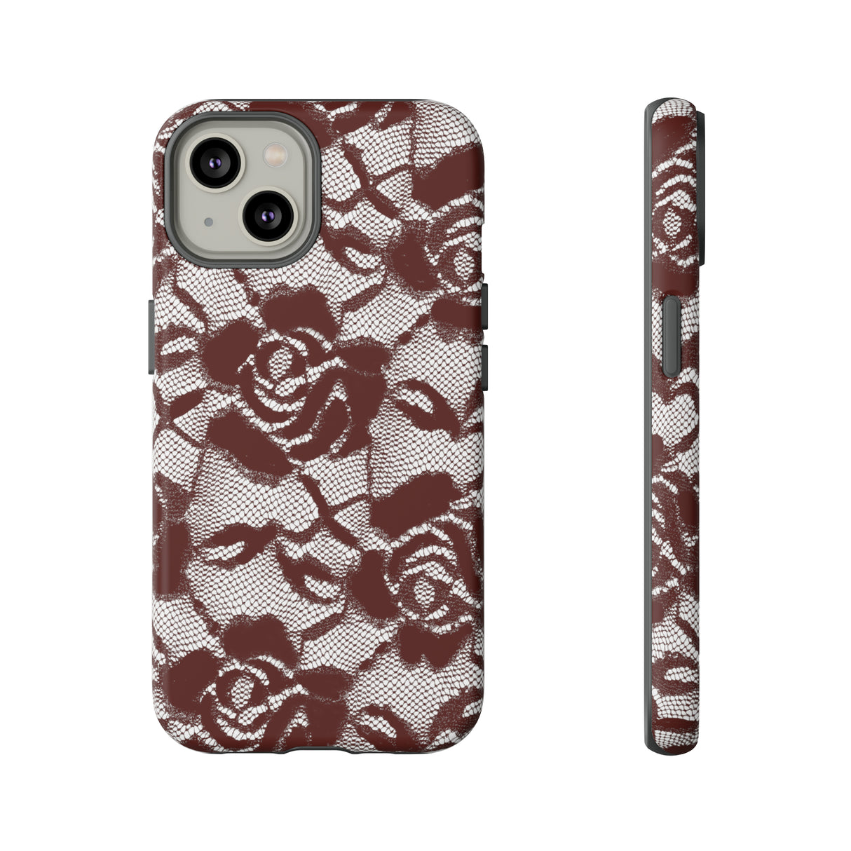 Red Lace Gothic Flower - Protective Phone Case