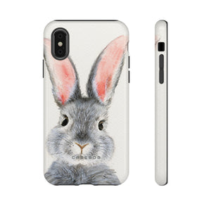 Watercolor of Fluffy Rabbit - Protective Phone Case