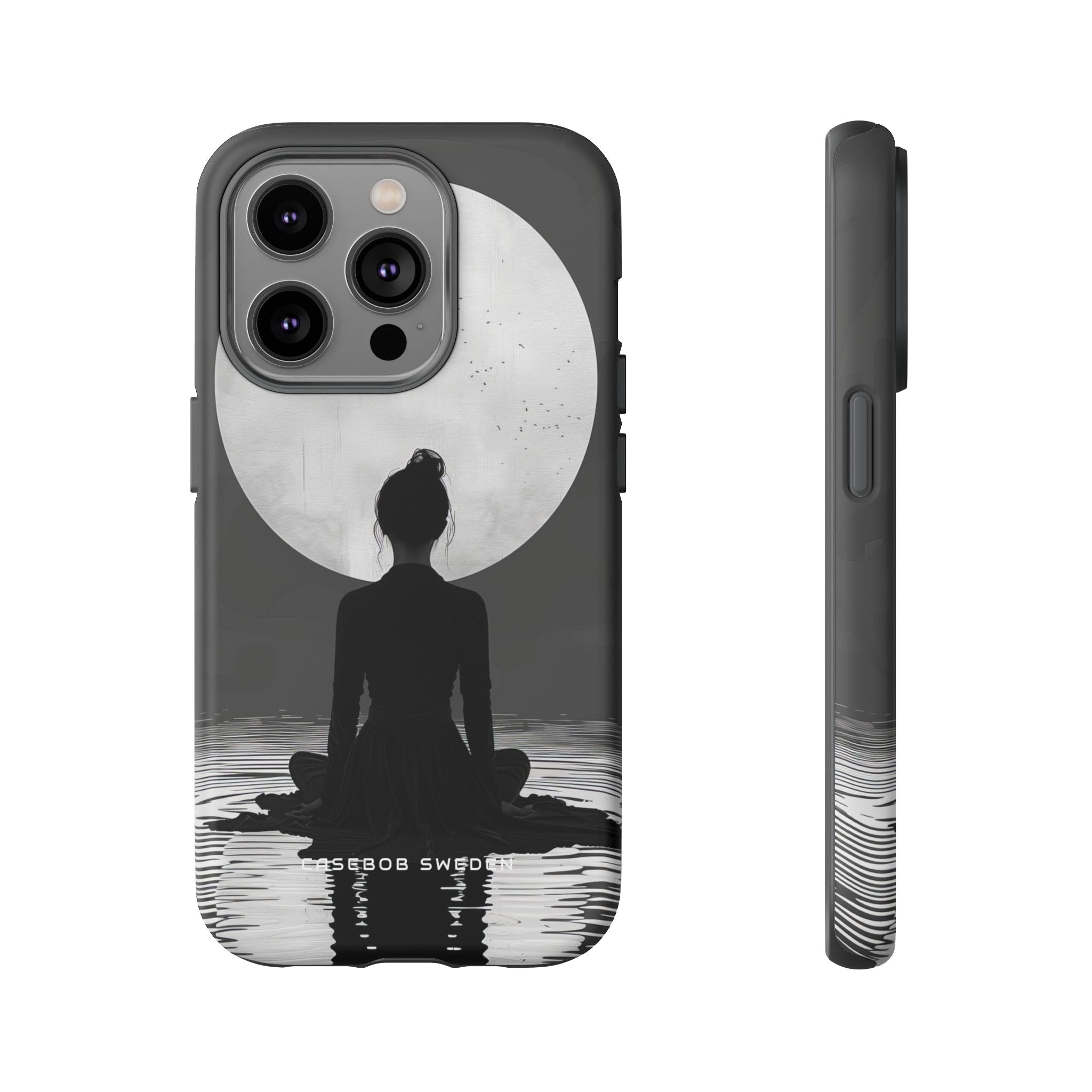 Zen Serenity Moon Reflection iPhone 14 - Tough Phone Case