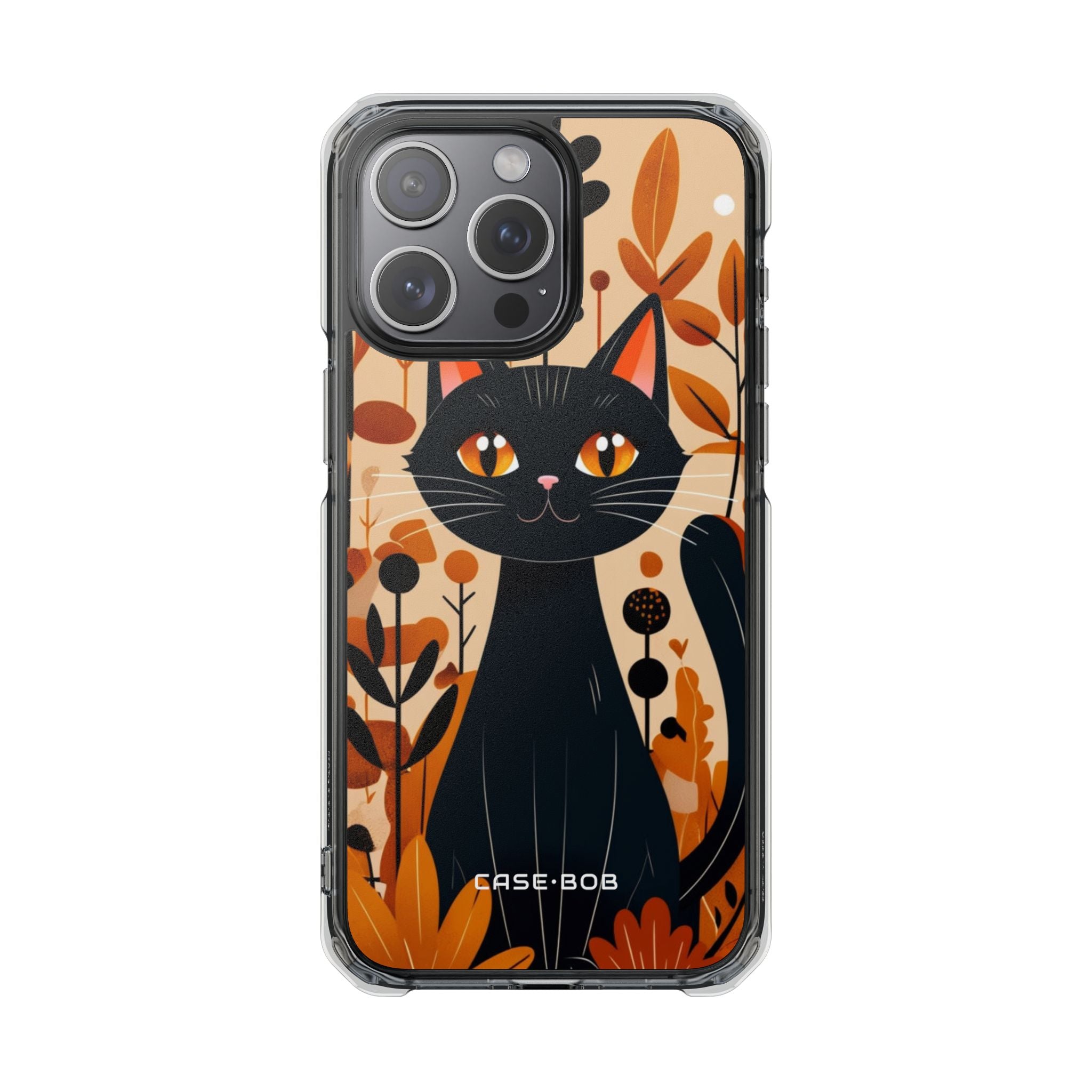 Black Cat Glow iPhone 15 Pro Max Case - Impact