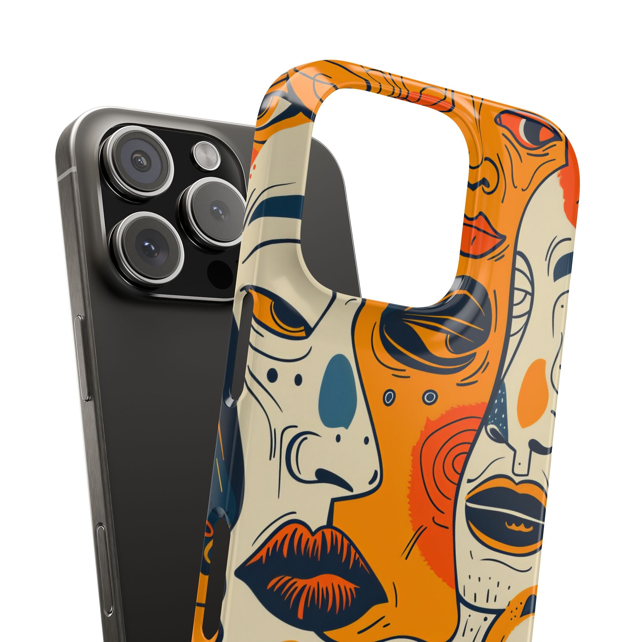 Gradient Face Mosaic iPhone 16 - Slim Phone Case