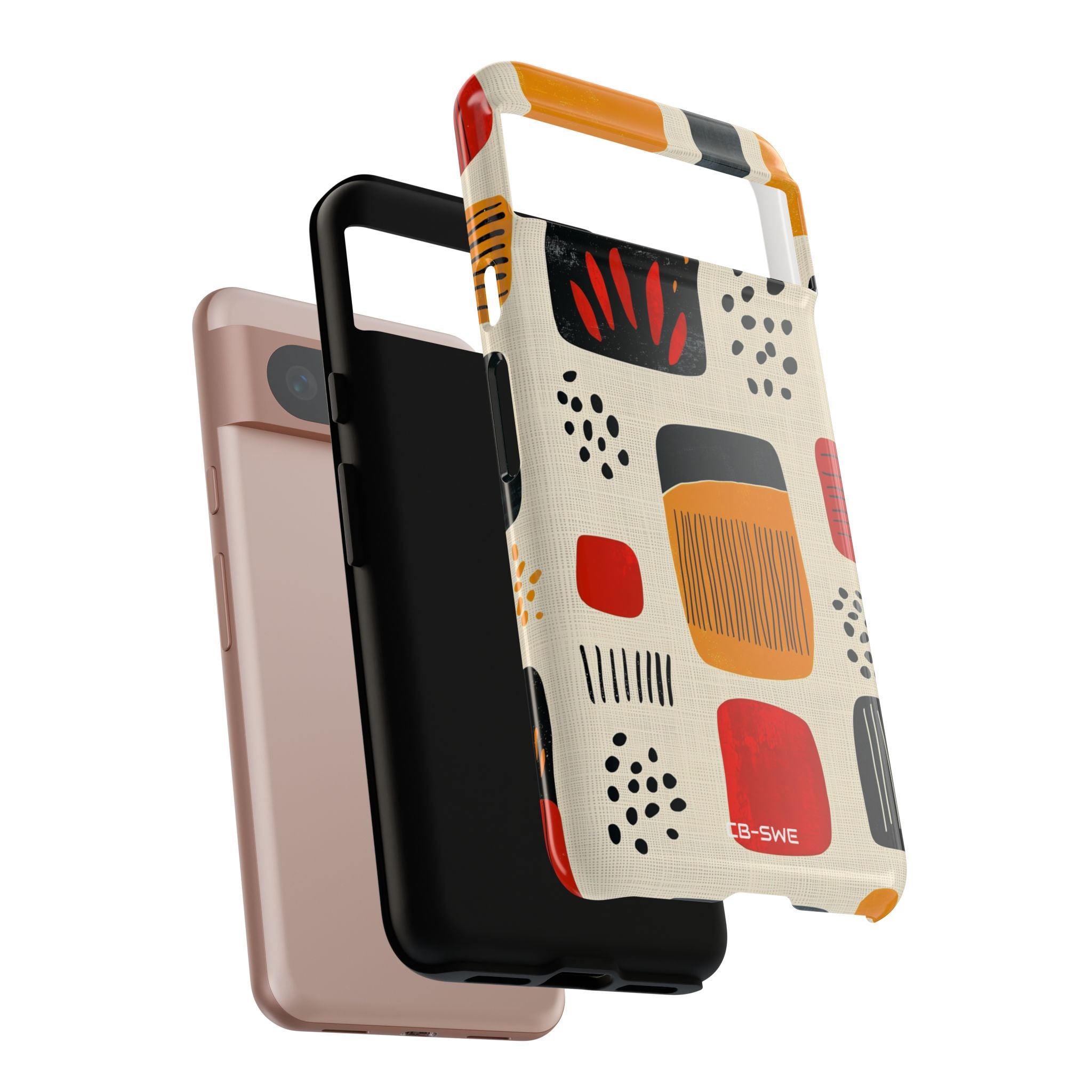 Vibrant Shapes Dance - Google Pixel Case