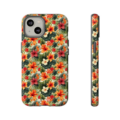 Tropical Blooms Flourish - iPhone Case