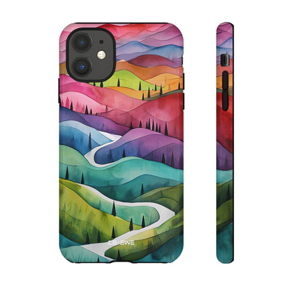 Whimsical Colorful Valleys - iPhone Case