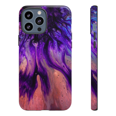 Purple Flow Ink Art iPhone Case (Protective) iPhone 13 Pro Max Glossy Phone Case