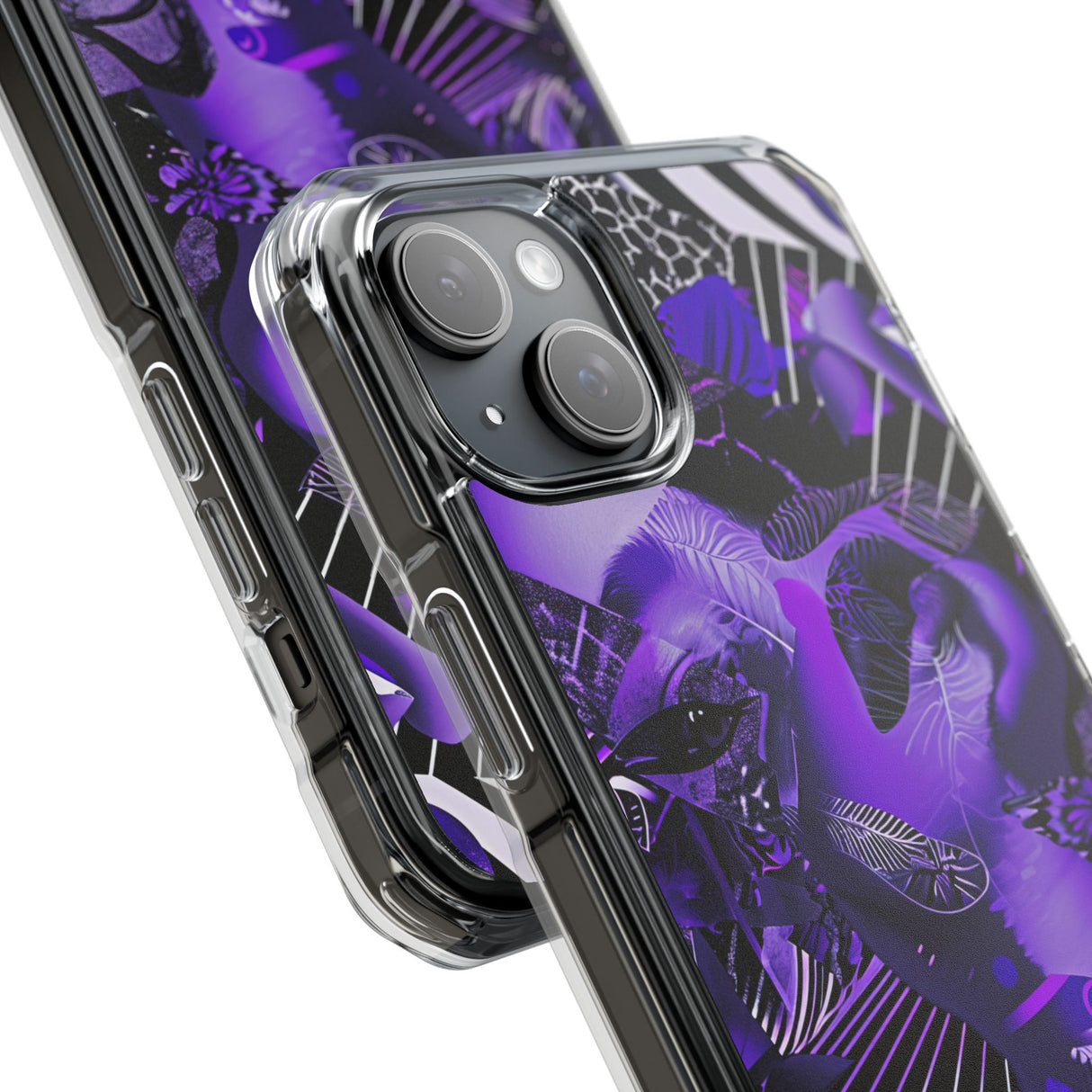 Ultra Violet Design | Handyhülle für iPhone (Clear Impact Case – magnetisch) 