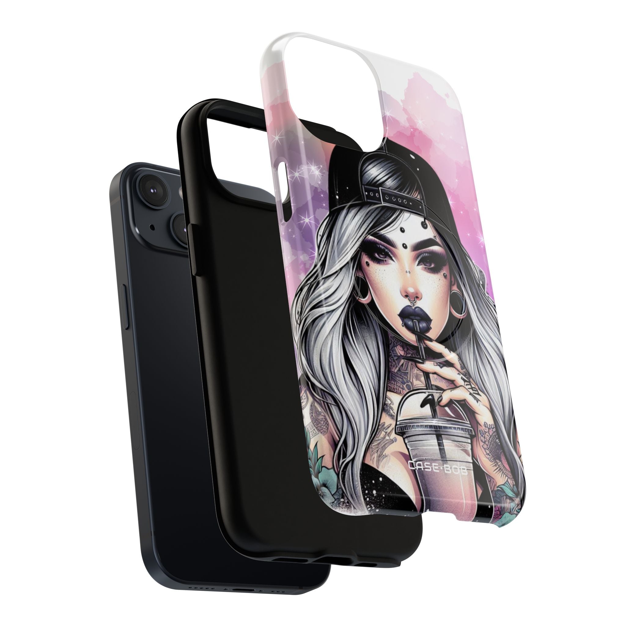 Silver Sip Nebula iPhone 14 Case - Tough+