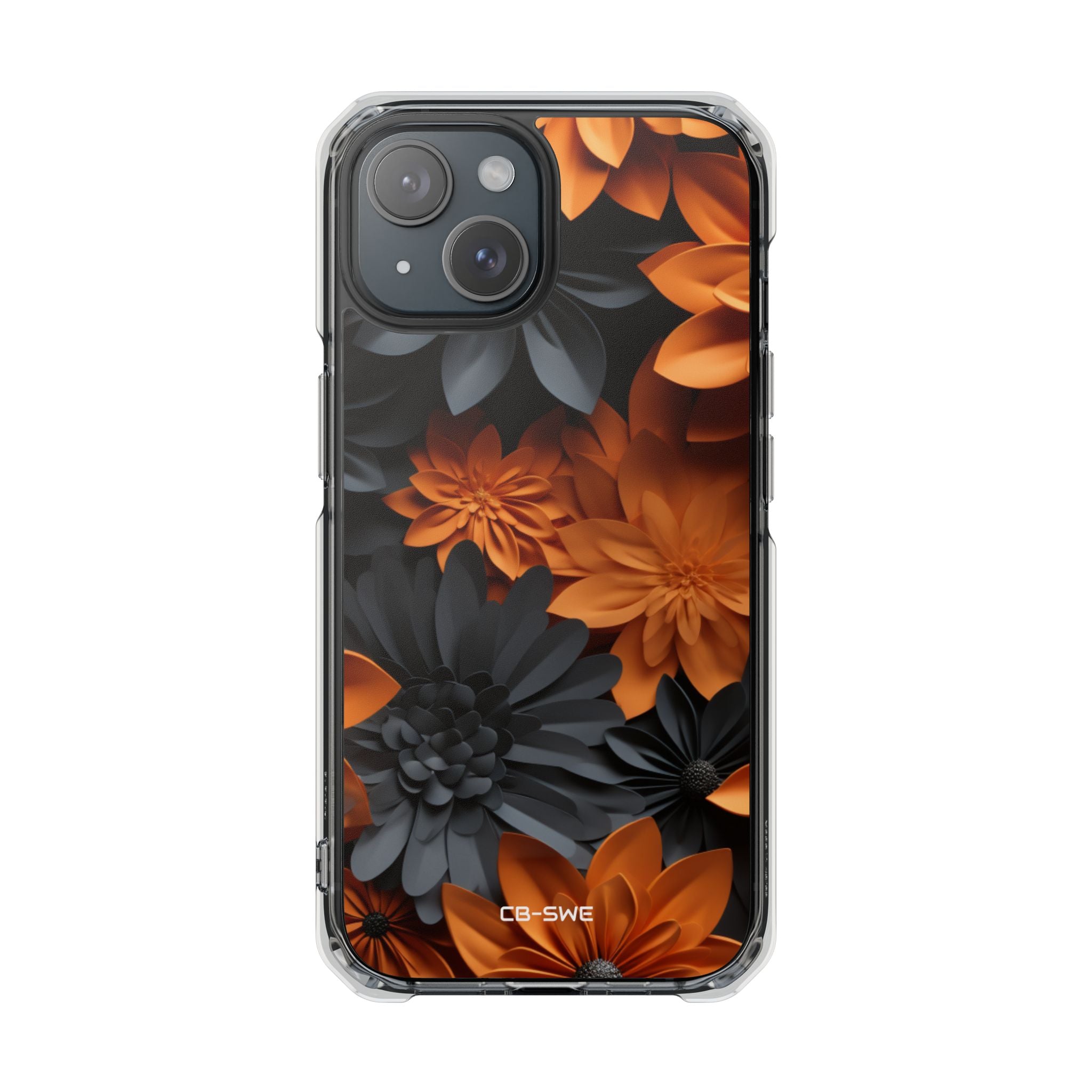Graphical Orange Florals iPhone Case - Impact