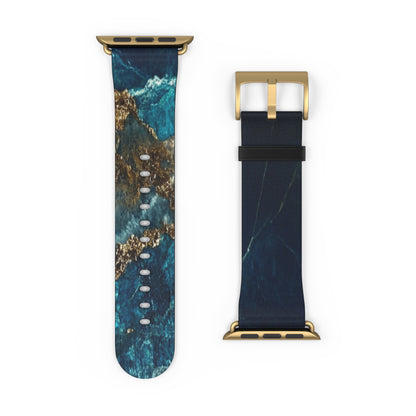 Golden Fracture Teal - Watch Band