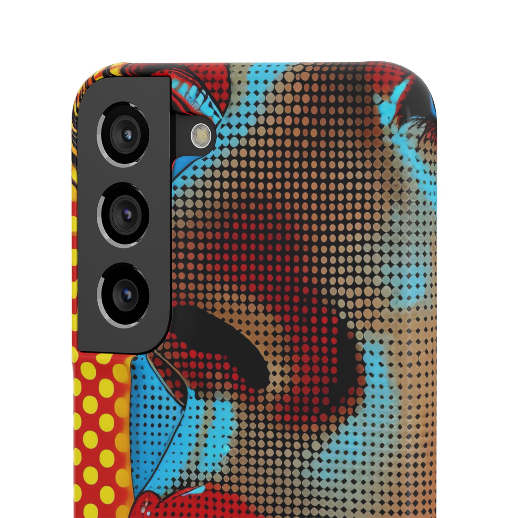 Yellow Red Pop Art Portrait - Slim Samsung S22 Phone Case