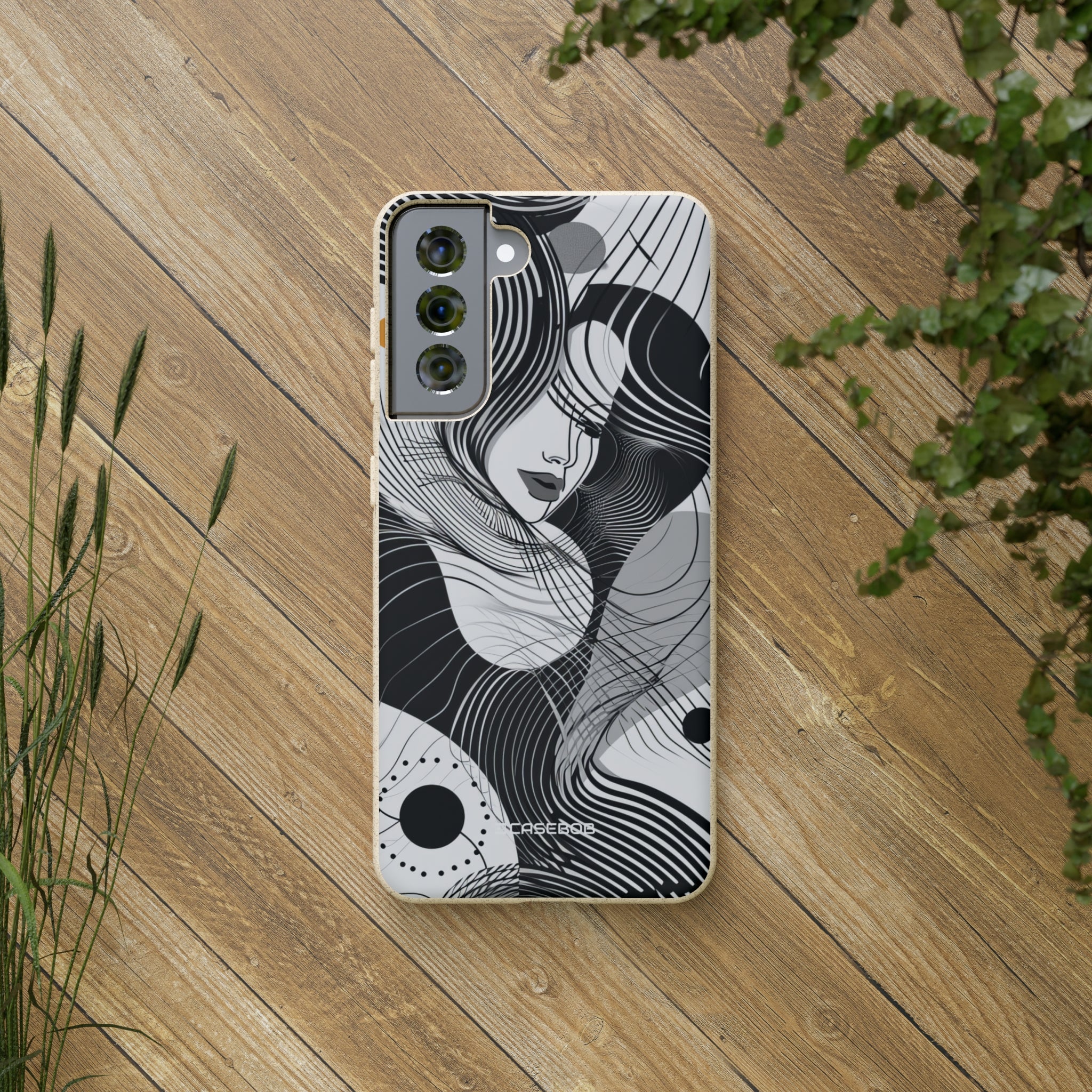 Fluid Noir Rhythm | Biodegradable Phone Case