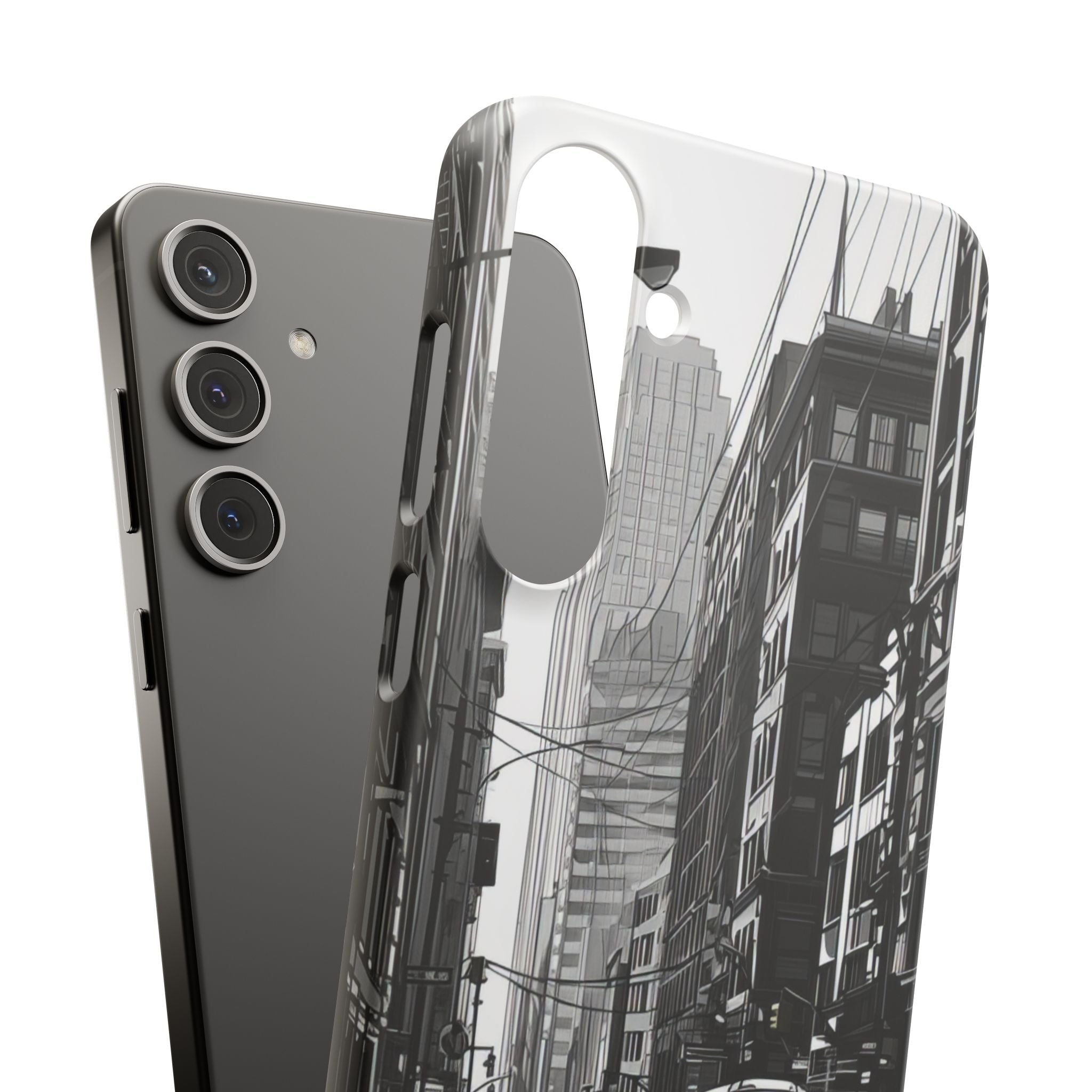 Urban Cityscape Line Perspective Samsung S24 - Slim Phone Case