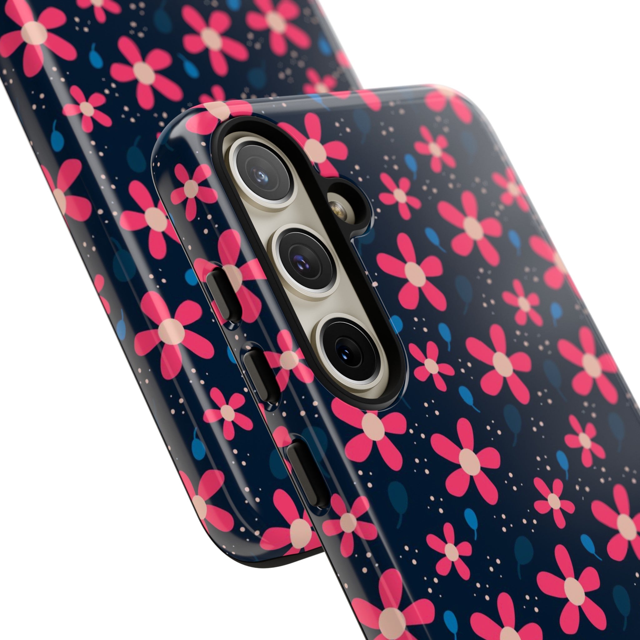 Pink Flower Pattern - Protective Phone Case