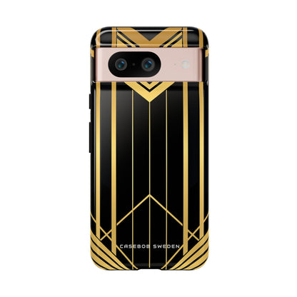 "Golden Art Deco Symmetry in Geometric Elegance" Google Pixel 8 - Tough Phone Case