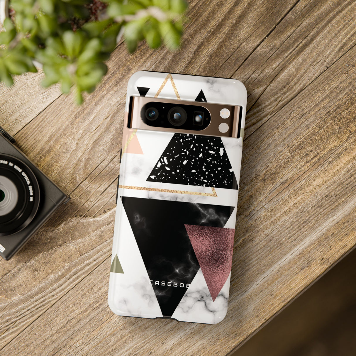 Rose Gold Triangles - Protective Phone Case