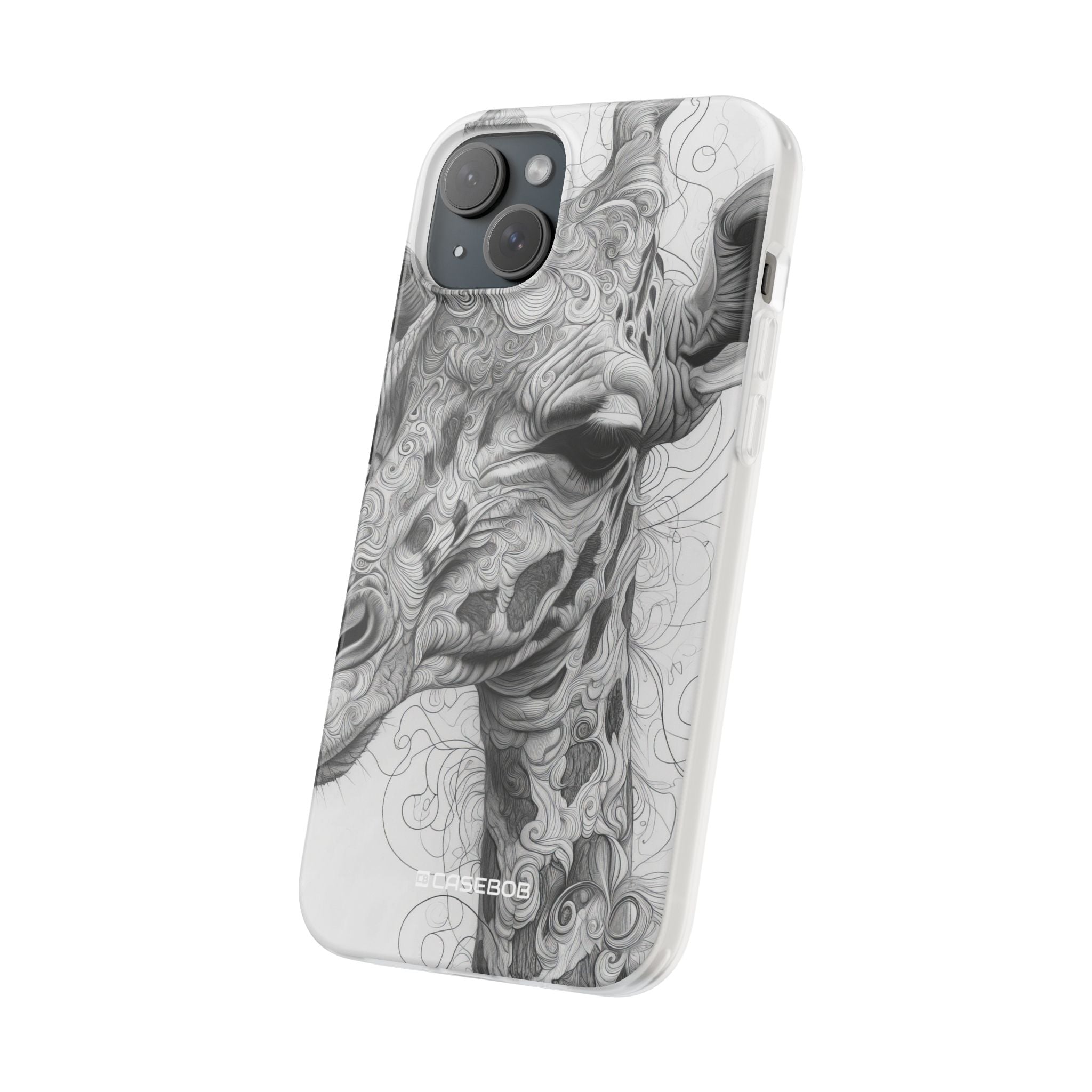 Monochrome Giraffe | Flexible Phone Case for iPhone