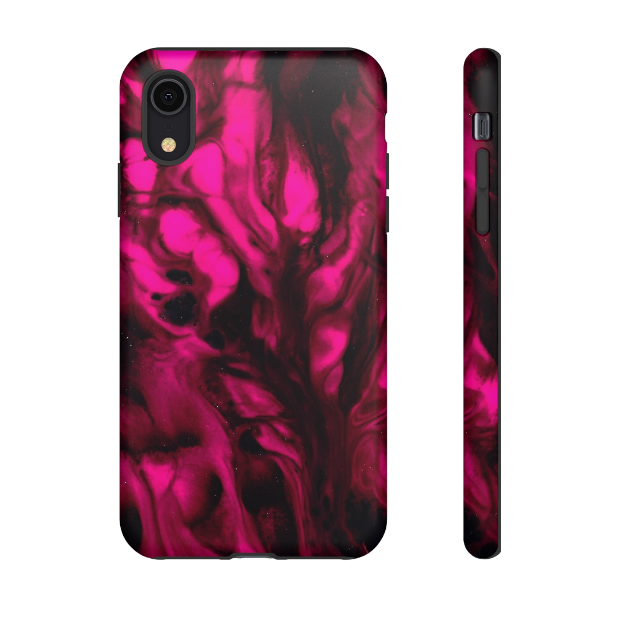 Bright Pink Ink Art iPhone Case (Protective) iPhone XR Matte Phone Case