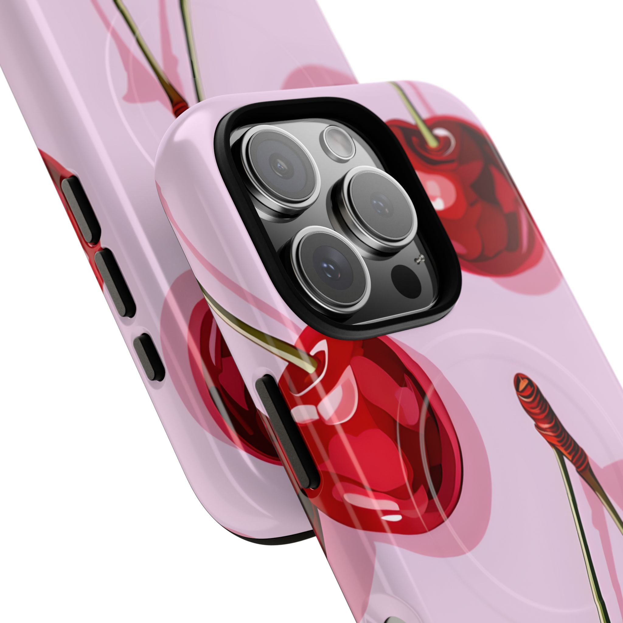 Glossy Cherry Burst iPhone 16 Pro Case - Tough+