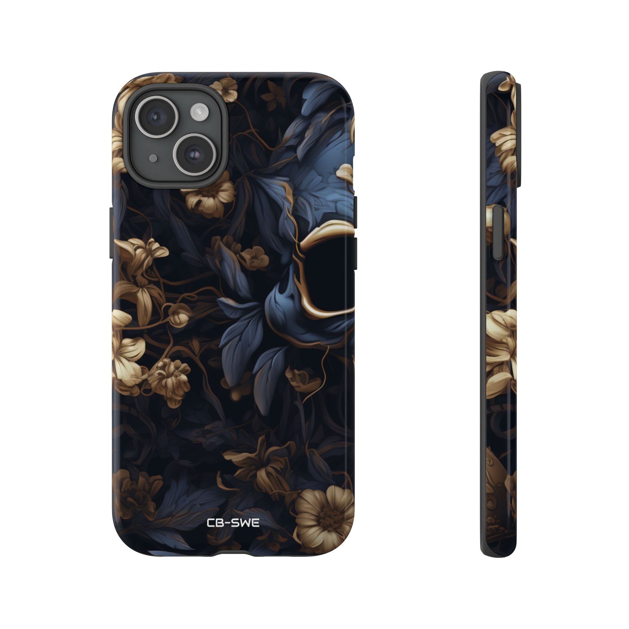 Gothic Floral Skull - iPhone Case