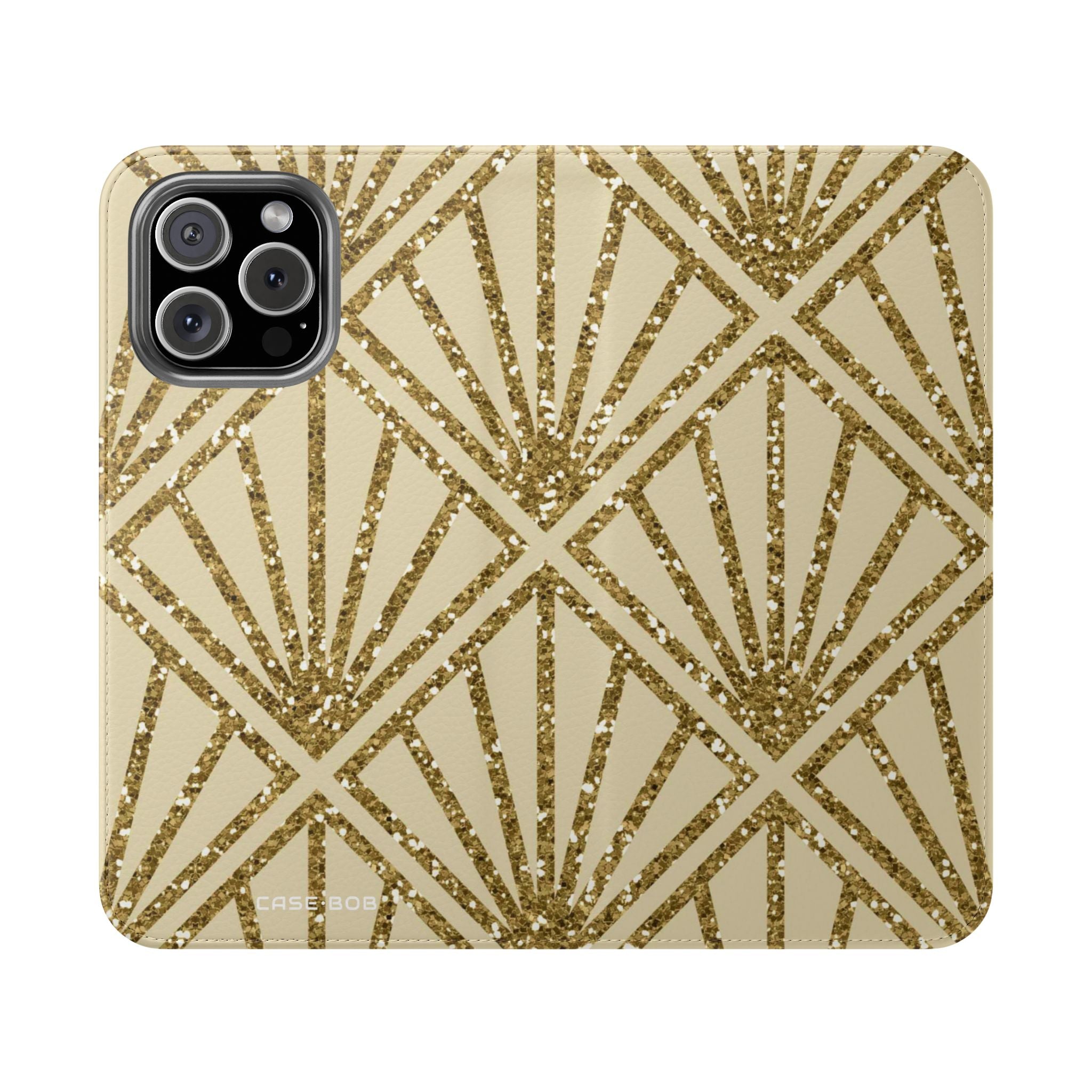 Golden Fan Sparkle - iPhone 16 Max Case - Wallet