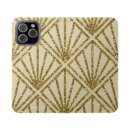 Golden Fan Sparkle - iPhone 16 Max Case - Wallet