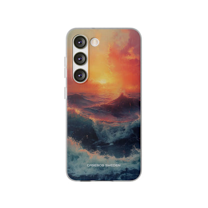 Ocean Sunset Waves - Flexi Samsung S23 Phone Case