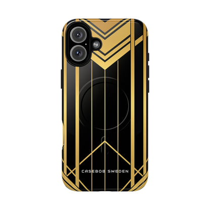 "Golden Art Deco Symmetry in Geometric Elegance" iPhone 16 | Tough+ Phone Case