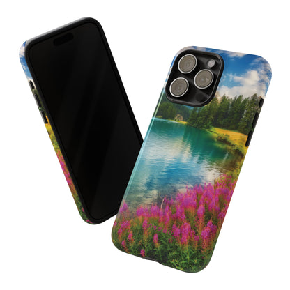 Azure Alpine Lake Phone Case - Protective Phone Case