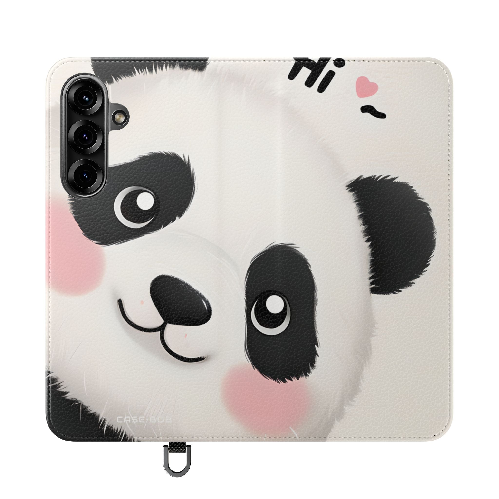 Peeking Panda Blush - Samsung S25+ Case - Lompakkotyyppinen