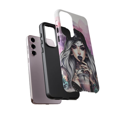 Silver Sip Nebula Samsung S23 Plus Case - Tough