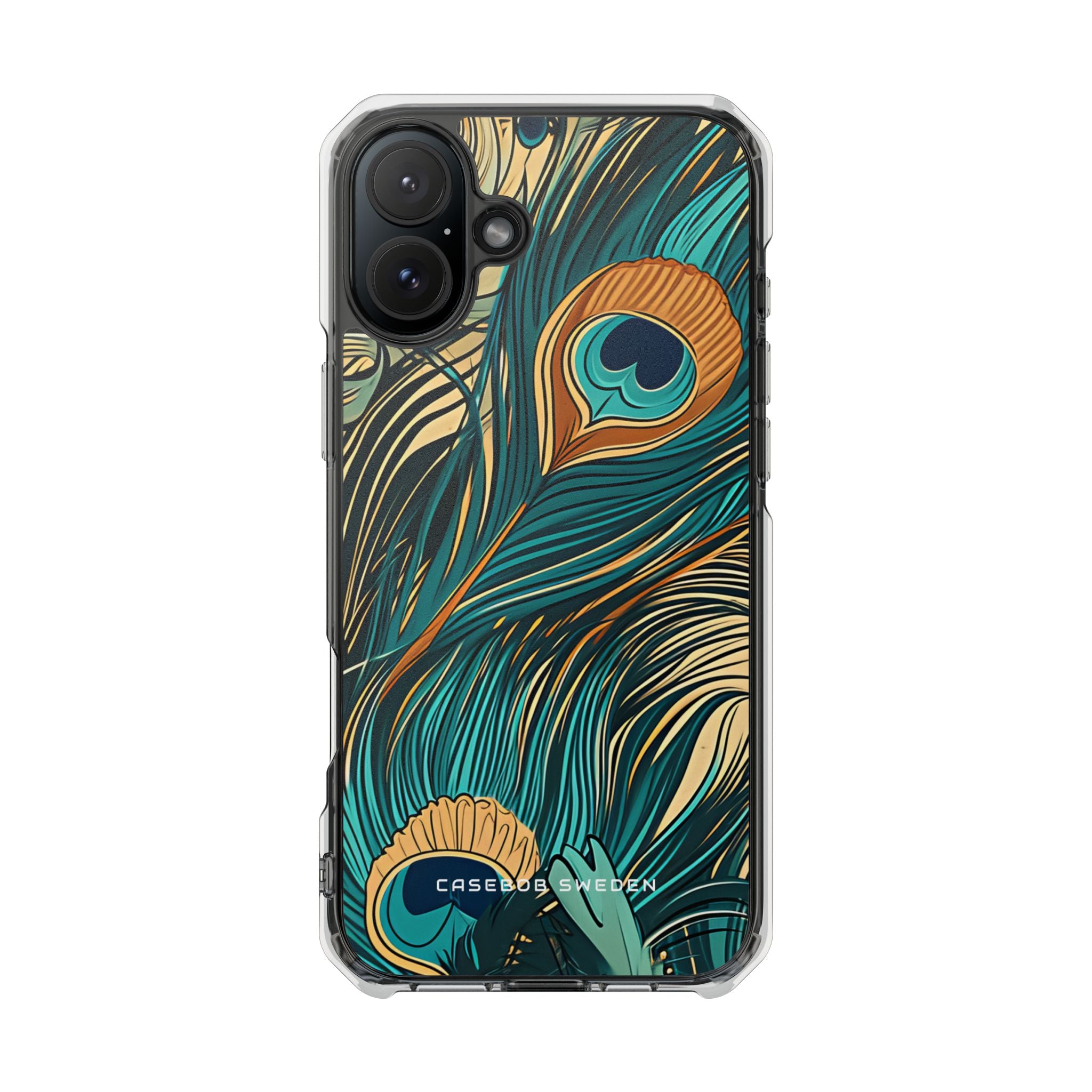 Jugendstil Pfau Eleganz iPhone 16 - Klare Impact Handyhülle