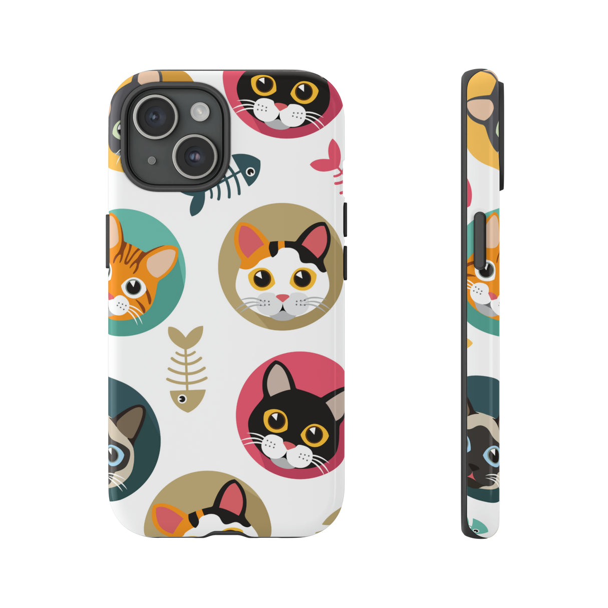 Cats Fishbone - Protective Phone Case