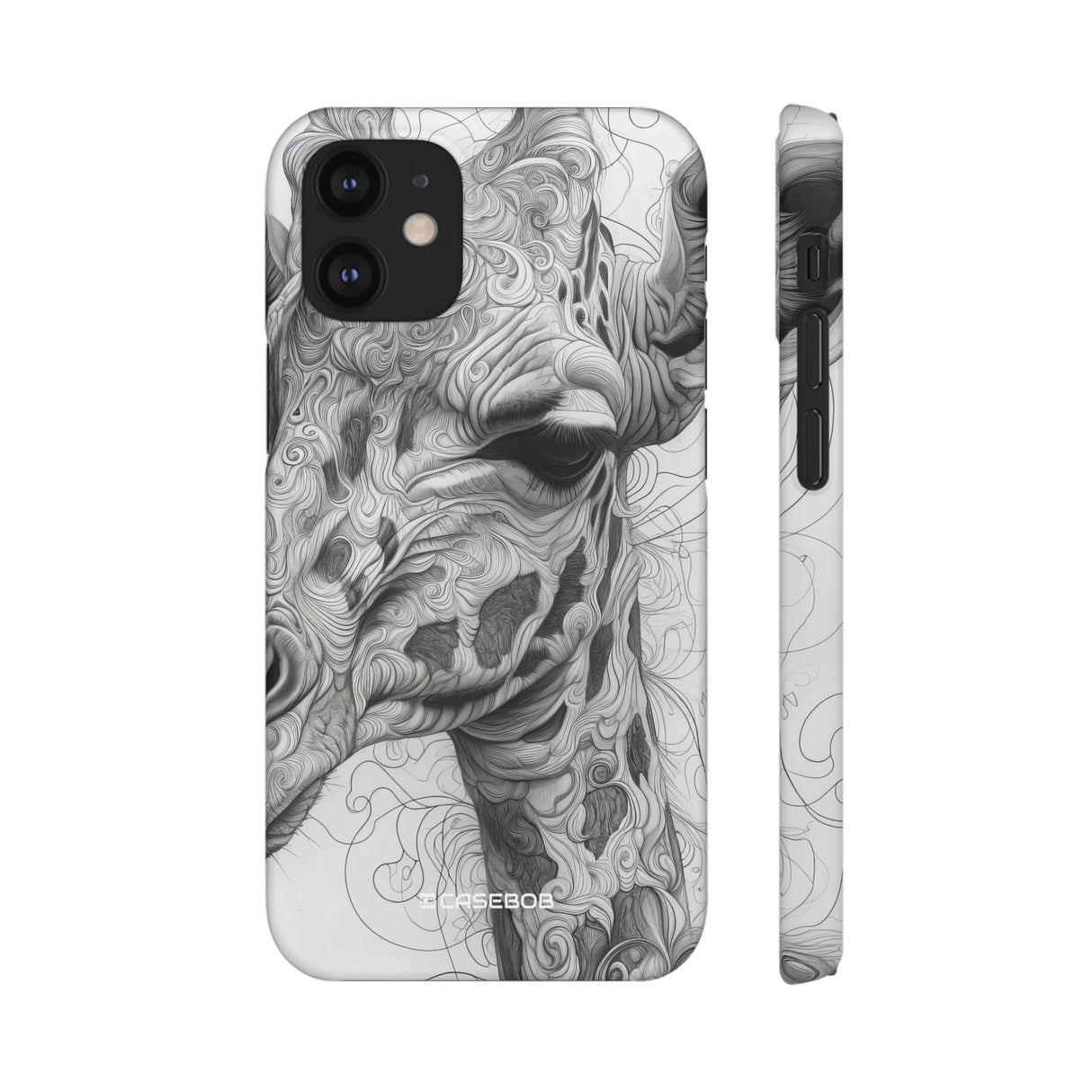 Monochrome Giraffe | Slim Phone Case for iPhone