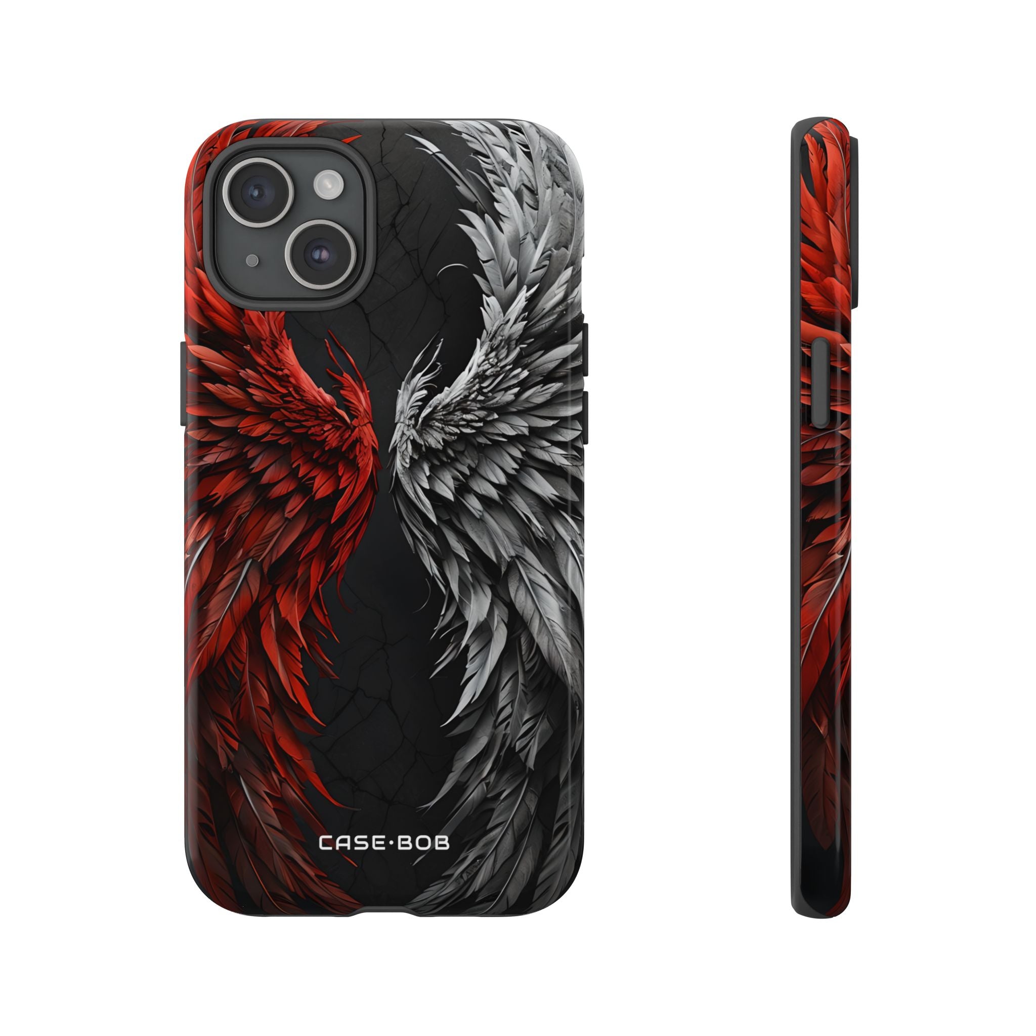 Crimson White Wings iPhone 15 Plus Case - Tough