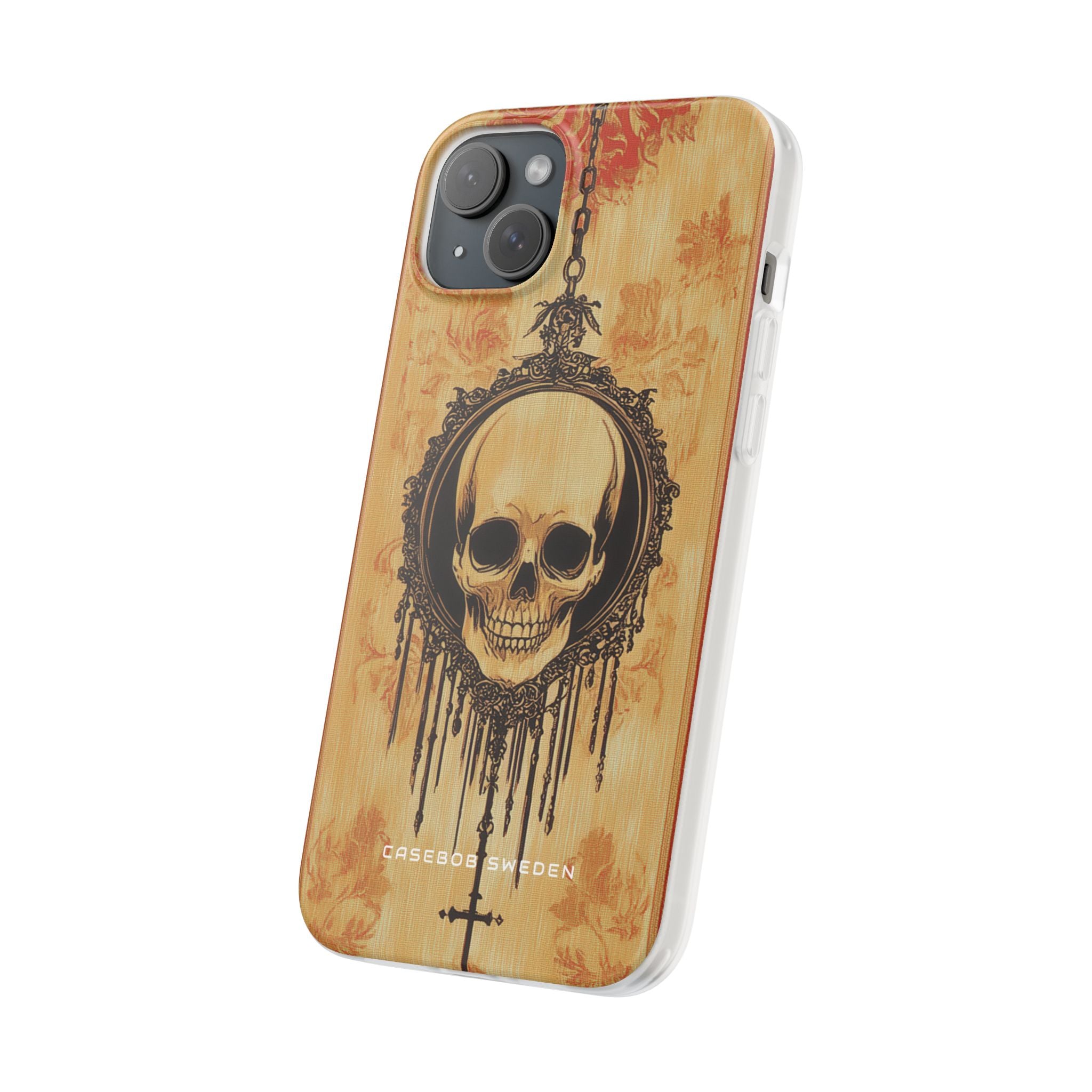 Gothic Skull Elegance iPhone 15 - Flexi Phone Case